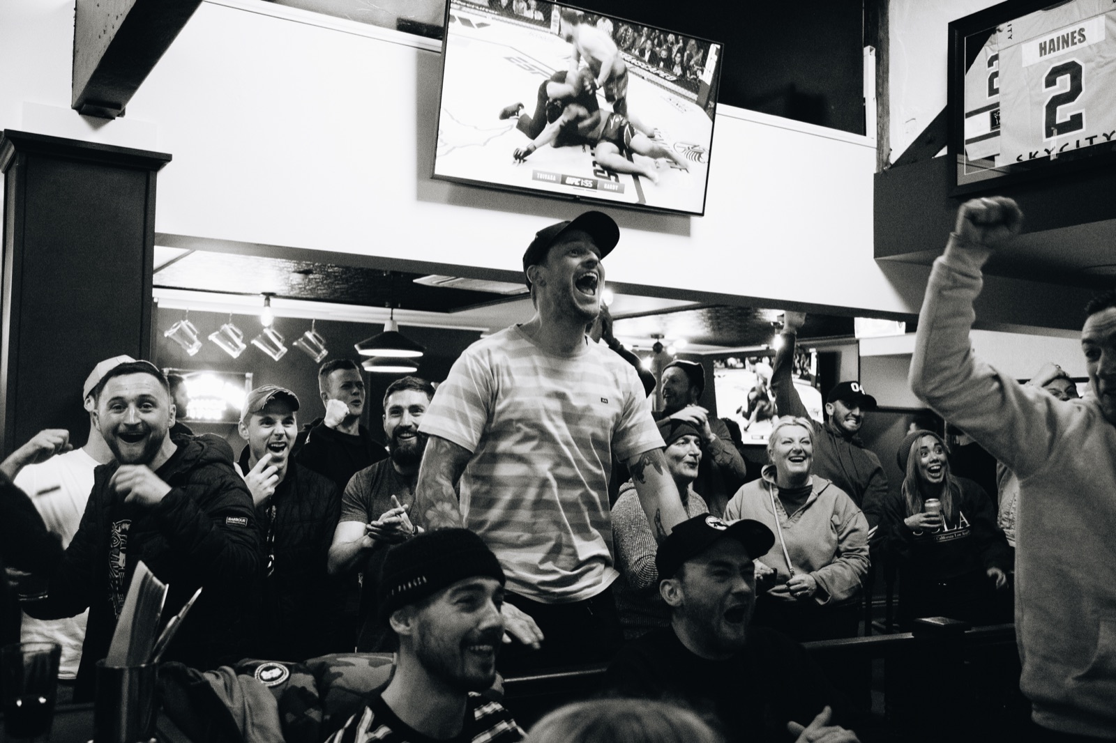 Fans watching live sport at The Locker Room