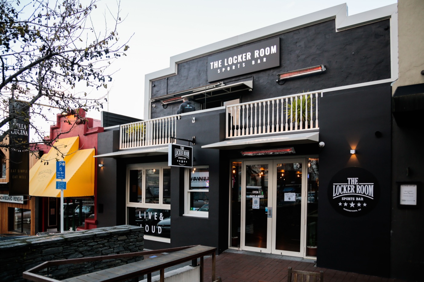 The Locker Room Sports Bar storefront in Queenstown